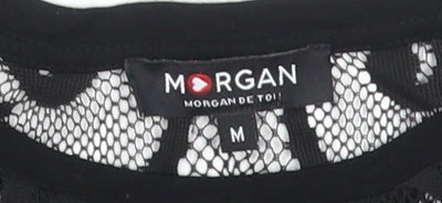 Womens UK Size M Morgan Black Basic T-Shirt