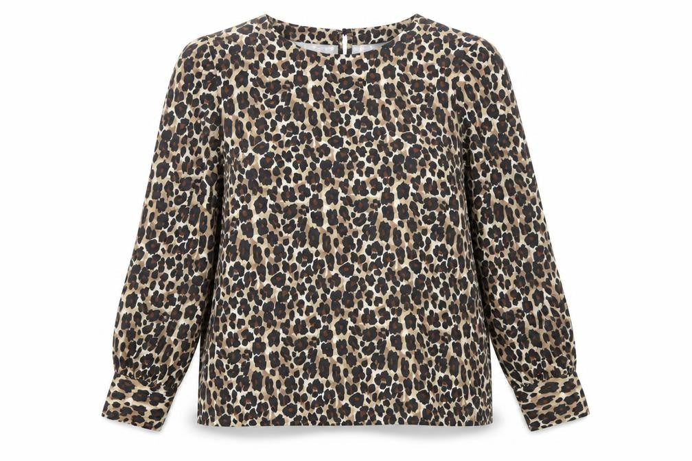 Next Women's Beige Animal Print Blouse Size 16