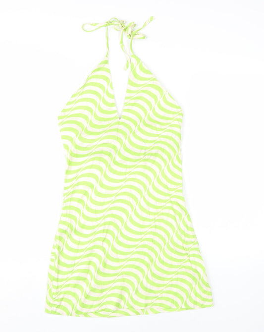 Zara Women’s Green A-Line Halter Dress Size S