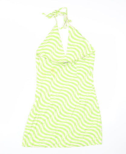 Zara Women’s Green A-Line Halter Dress Size S