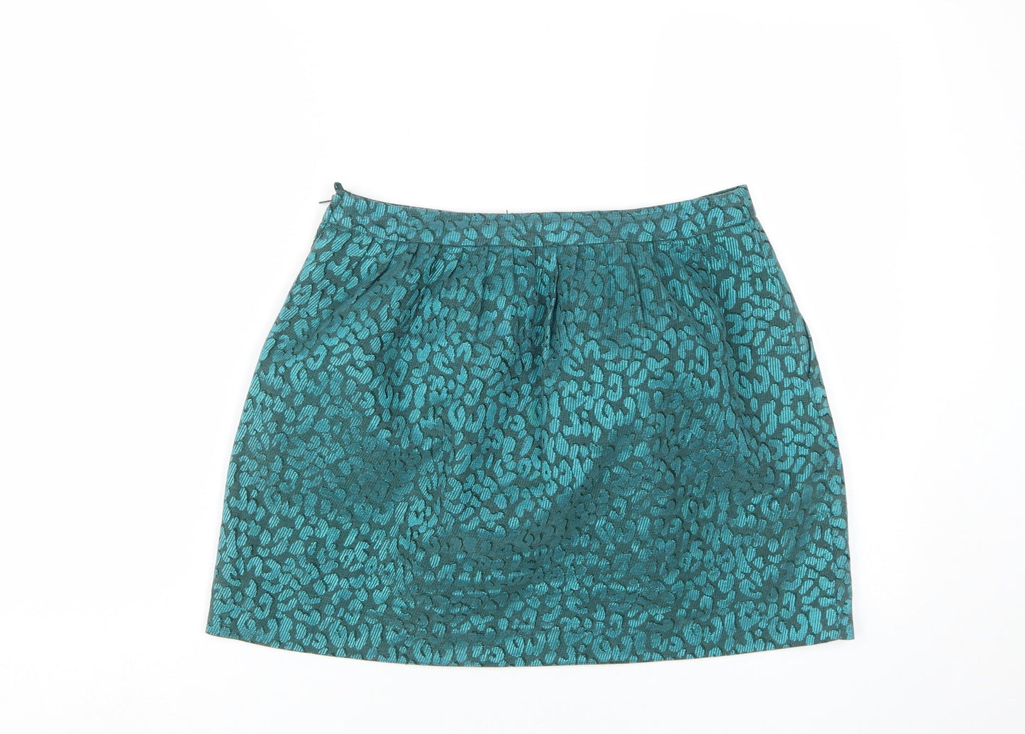 H&M Women's Blue Animal Print Short Skirt, Size 10