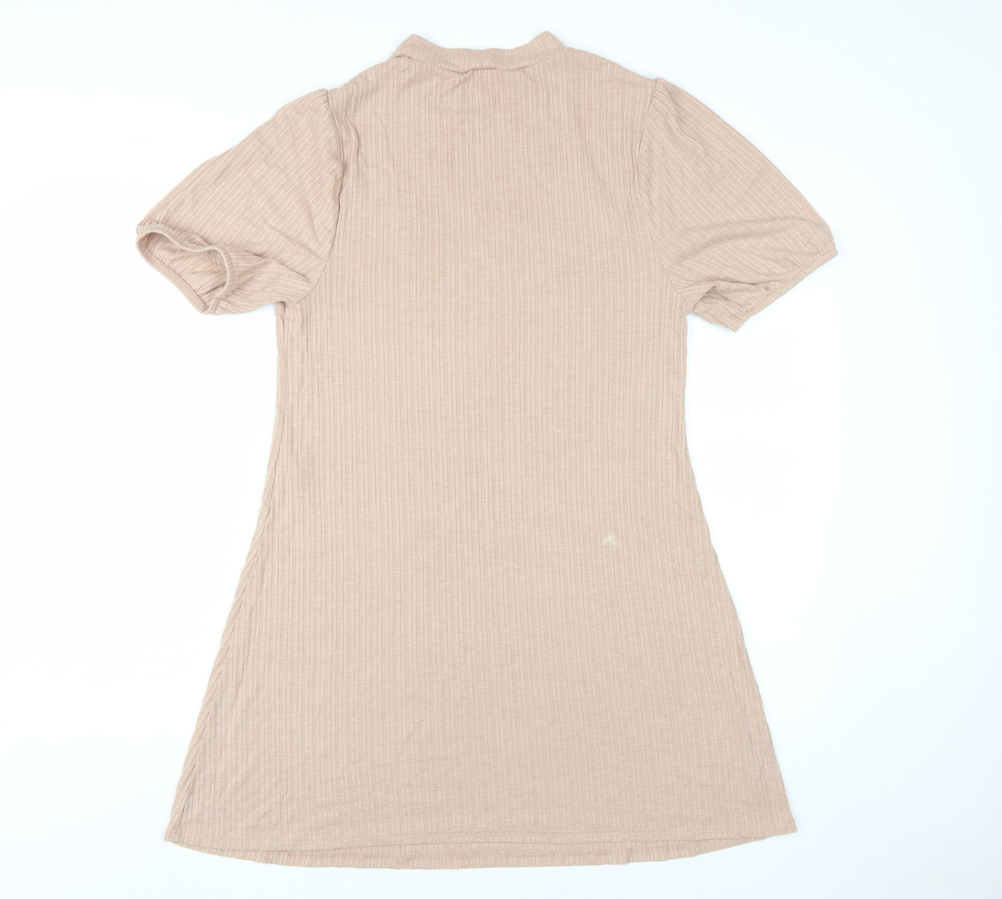 Miss Selfridge Beige Dress, UK 16, Half Sleeve Casual Wear