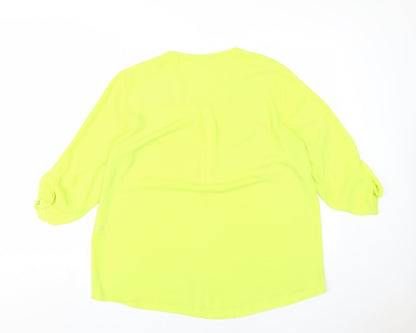 Womens UK Size 16 Dorothy Perkins Green Basic Blouse