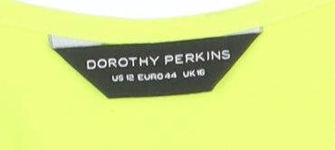 Womens UK Size 16 Dorothy Perkins Green Basic Blouse