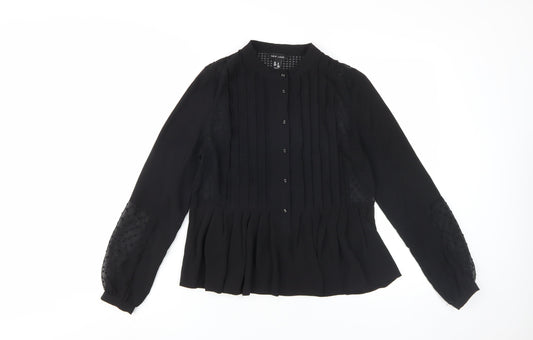 Womens UK Size 8 New Look Black Basic Blouse