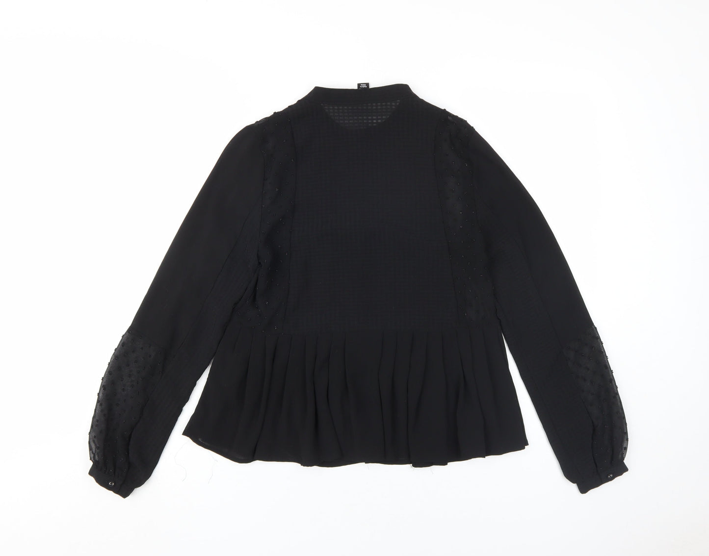 Womens UK Size 8 New Look Black Basic Blouse
