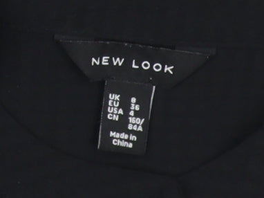 Womens UK Size 8 New Look Black Basic Blouse