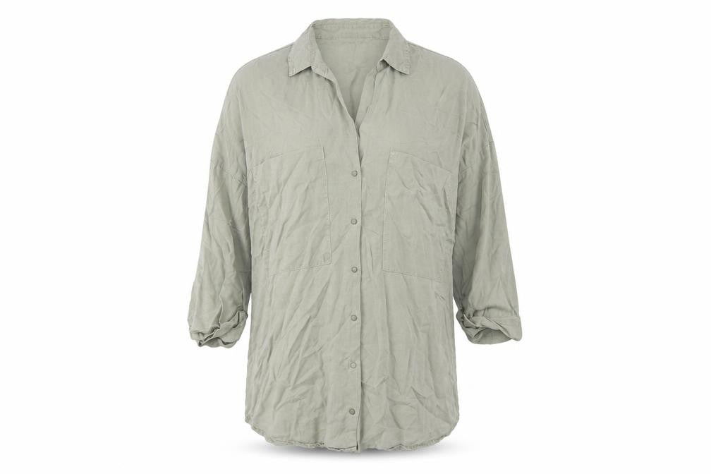 Womens UK Size XS Zara Green  Button-Up