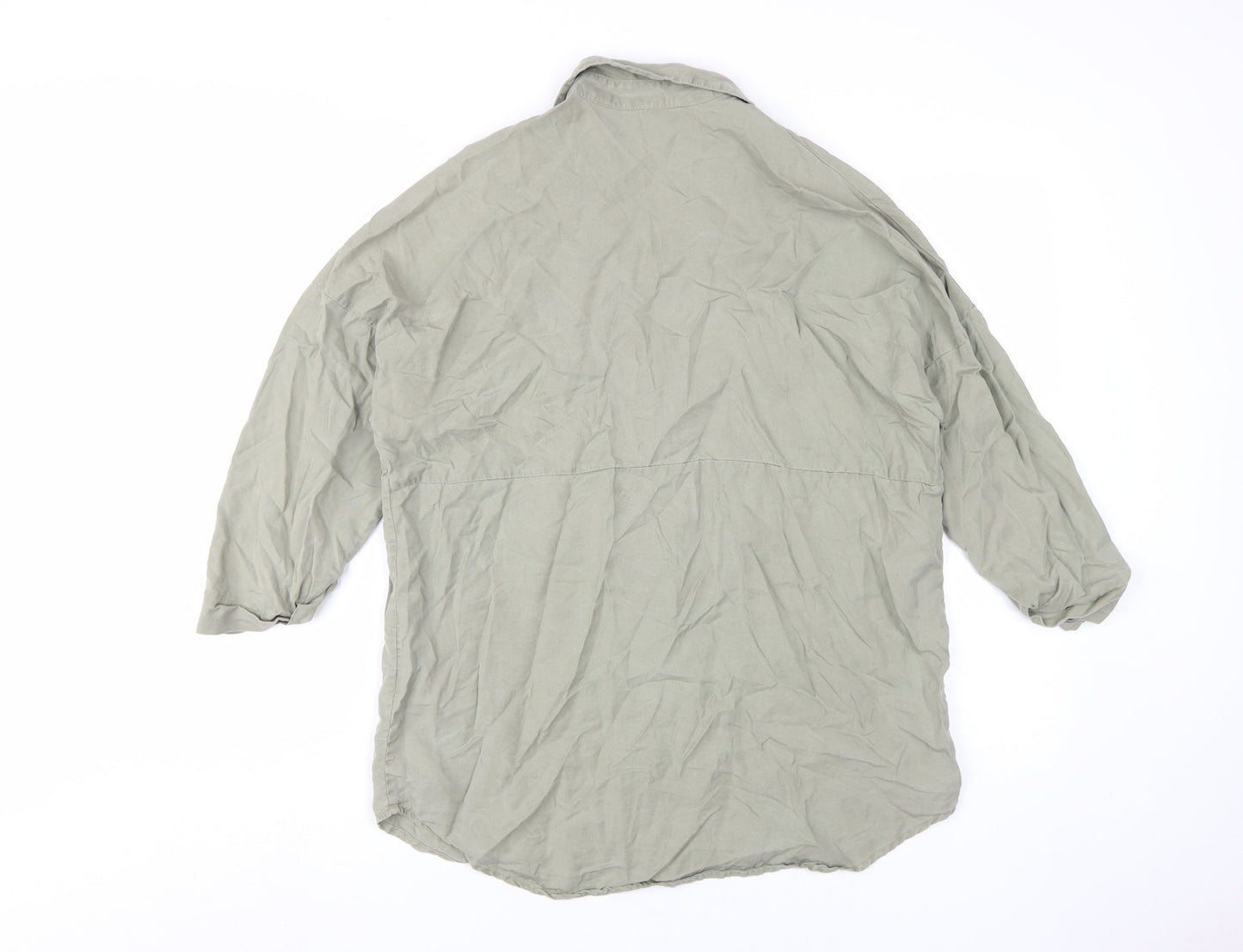 Womens UK Size XS Zara Green  Button-Up