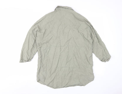 Womens UK Size XS Zara Green  Button-Up