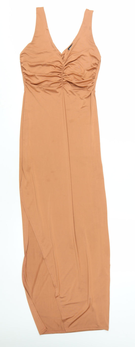 PrettyLittleThing Women's Brown Bodycon Dress Size 10