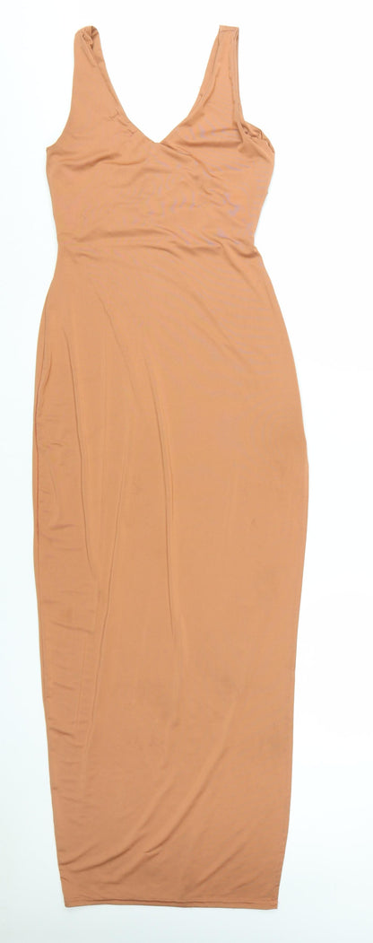 PrettyLittleThing Women's Brown Bodycon Dress Size 10