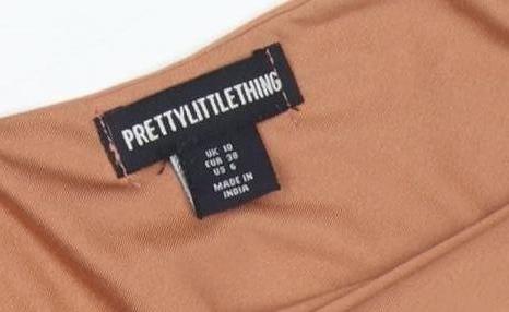 PrettyLittleThing Women's Brown Bodycon Dress Size 10