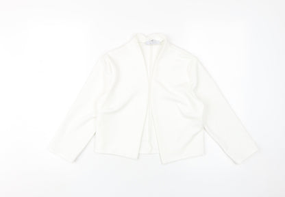 Quiz Women's White Cropped Jacket Size 8