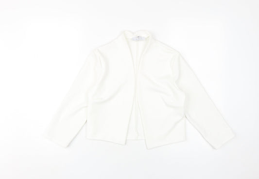 Quiz Women's White Cropped Jacket Size 8