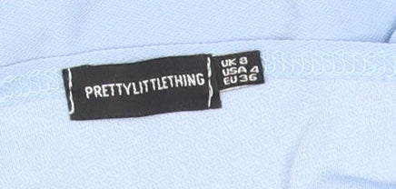 PrettyLittleThing Women's Blue Slip Dress Size 8