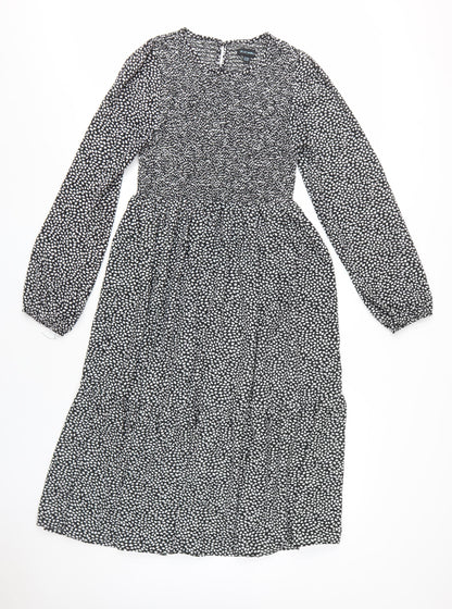 Blue Vanilla Women's Black Midi A-Line Dress Size 12