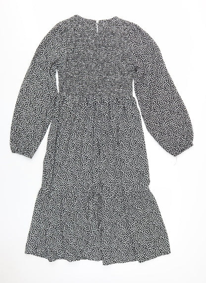 Blue Vanilla Women's Black Midi A-Line Dress Size 12