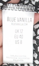 Blue Vanilla Women's Black Midi A-Line Dress Size 12