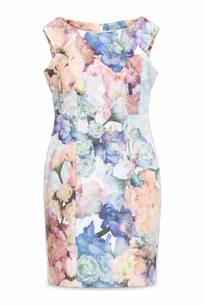 H&M Women's Multicoloured Floral Sheath Dress, Size 8