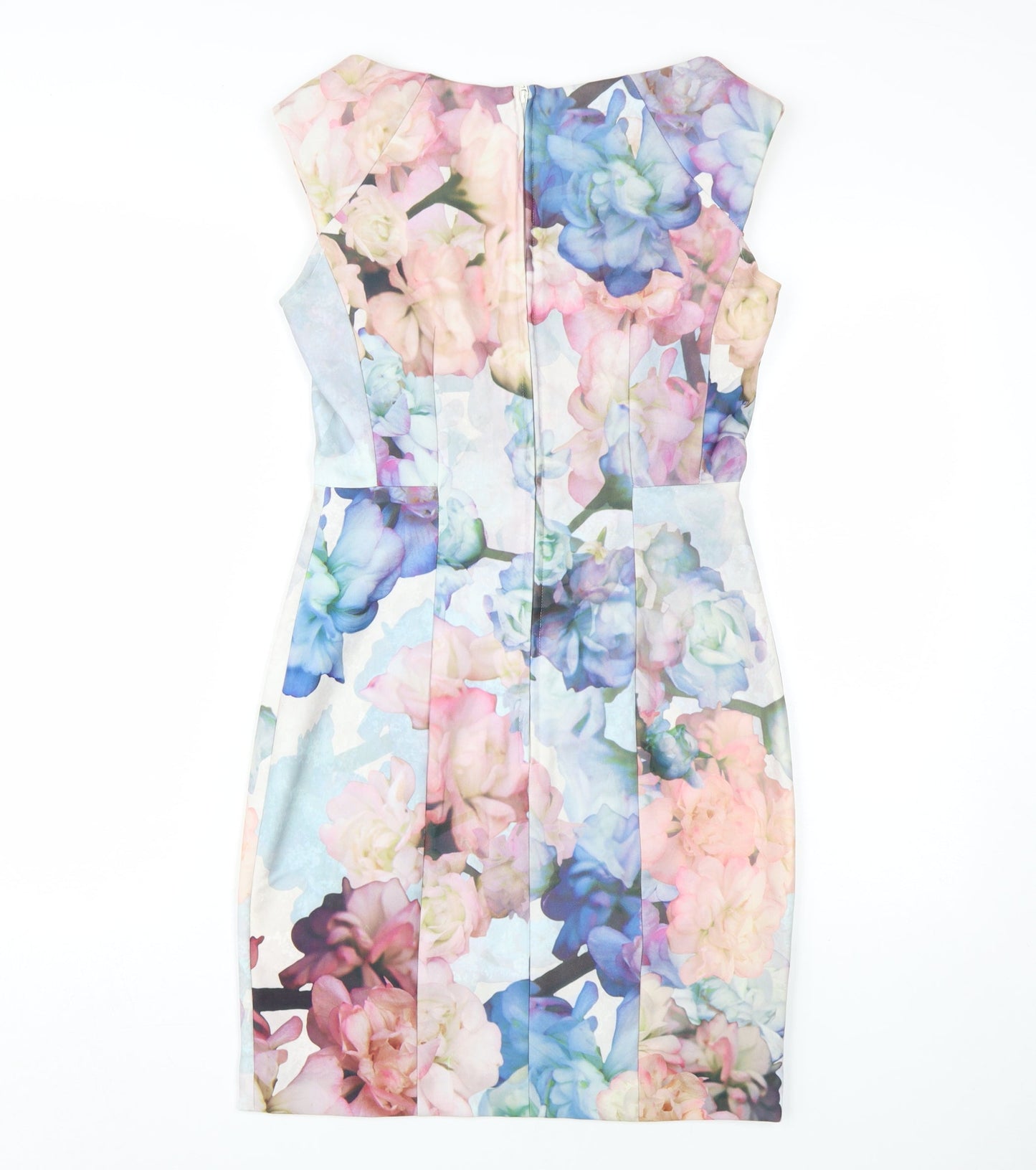H&M Women's Multicoloured Floral Sheath Dress, Size 8