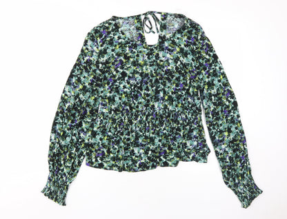 Womens UK Size 12 NEXT Multicoloured Basic Blouse