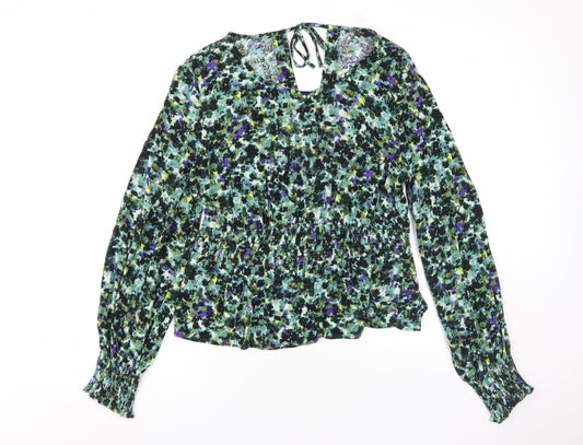 Womens UK Size 12 NEXT Multicoloured Basic Blouse