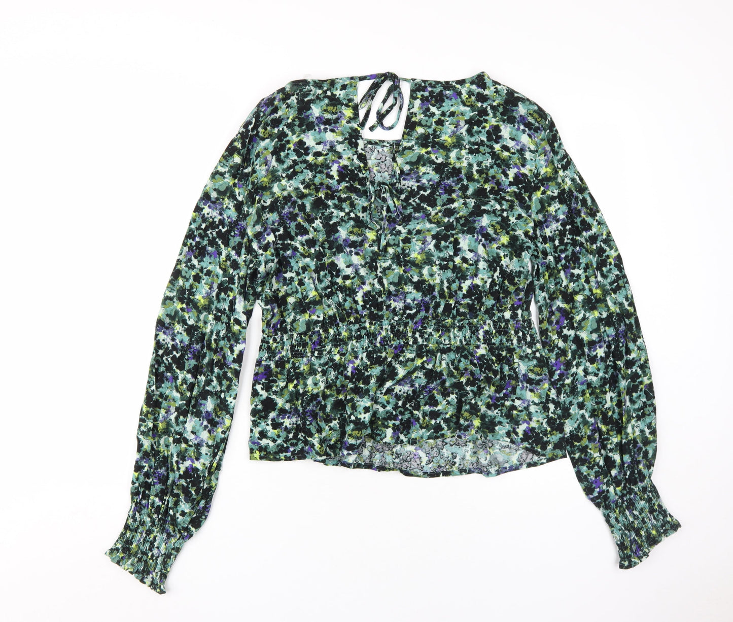 Womens UK Size 12 NEXT Multicoloured Basic Blouse