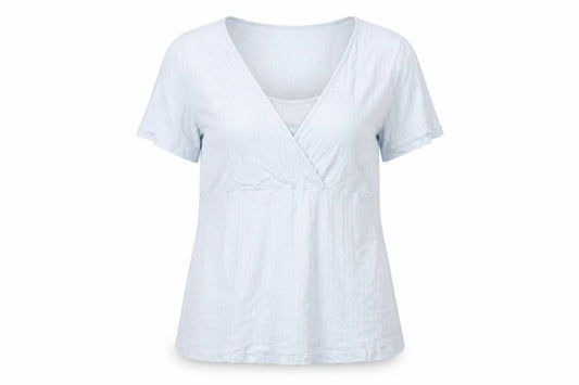 Mama Women's Blue Maternity Wrap T-Shirt L