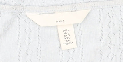 Mama Women's Blue Maternity Wrap T-Shirt L