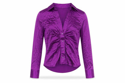 Womens UK Size 6 Zara Purple Basic Blouse