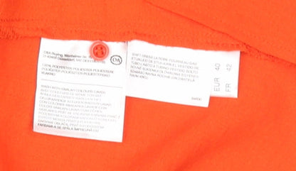 Yessica Women's Orange Shift Dress, Size 12, V-Neck, Button
