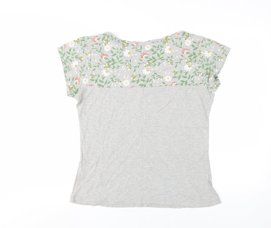 Peter Storm Women's Grey Floral Tee, Size 14