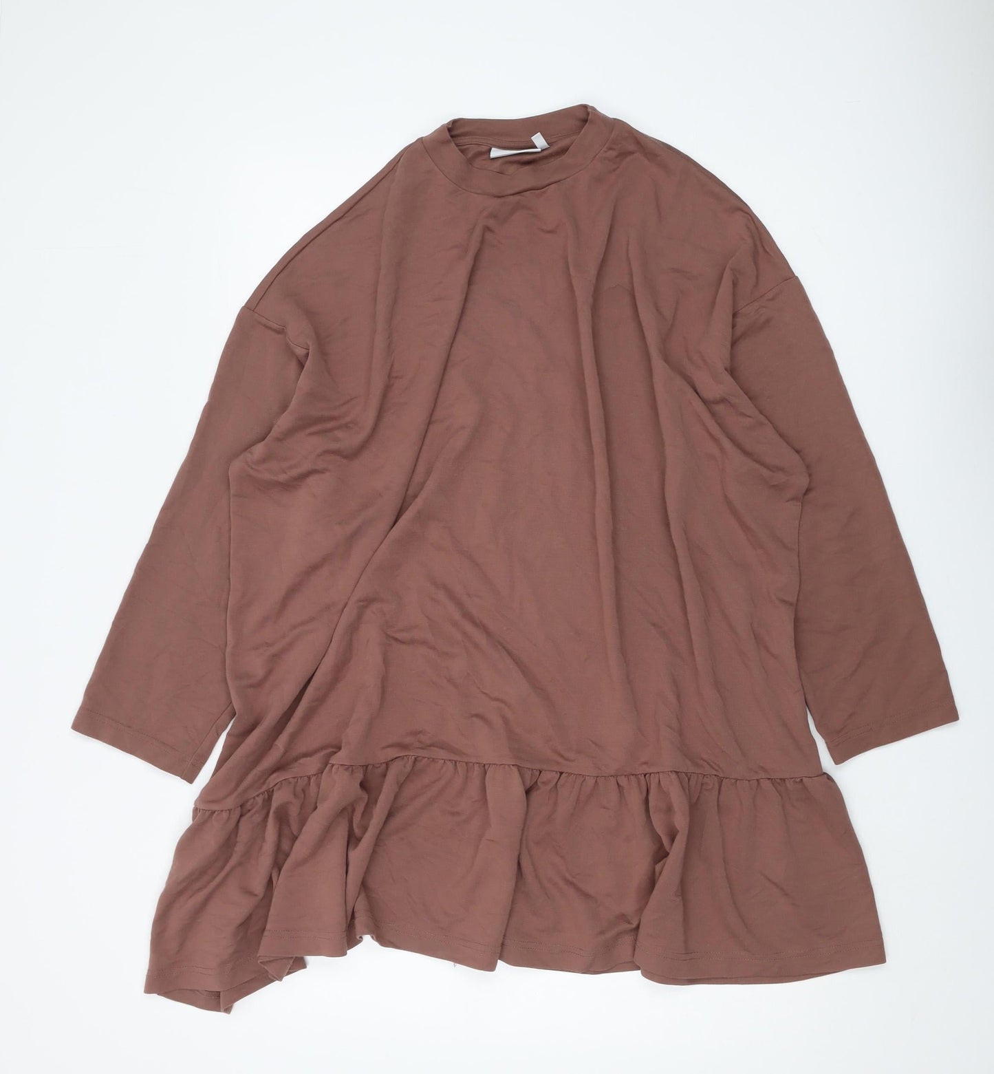 Womens UK Size S Weekday Brown Tunic T-Shirt