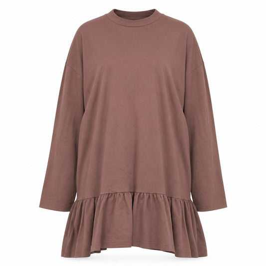 Womens UK Size S Weekday Brown Tunic T-Shirt