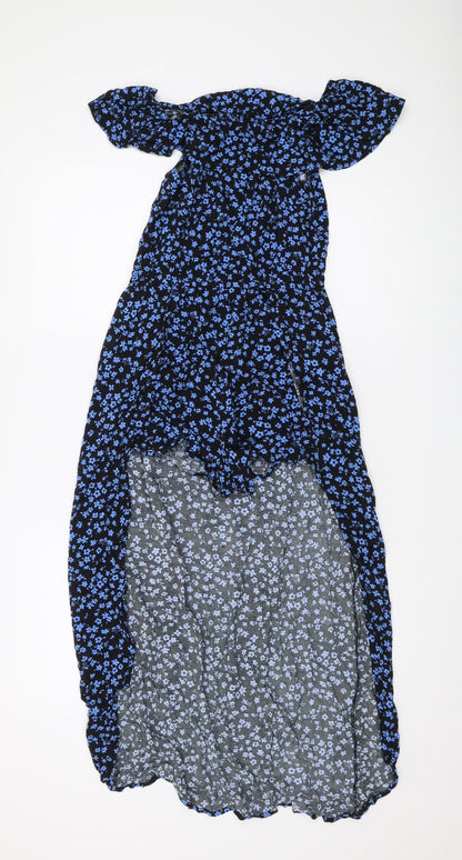 New Look Girls Black Blue Floral Jumpsuit, Age 11