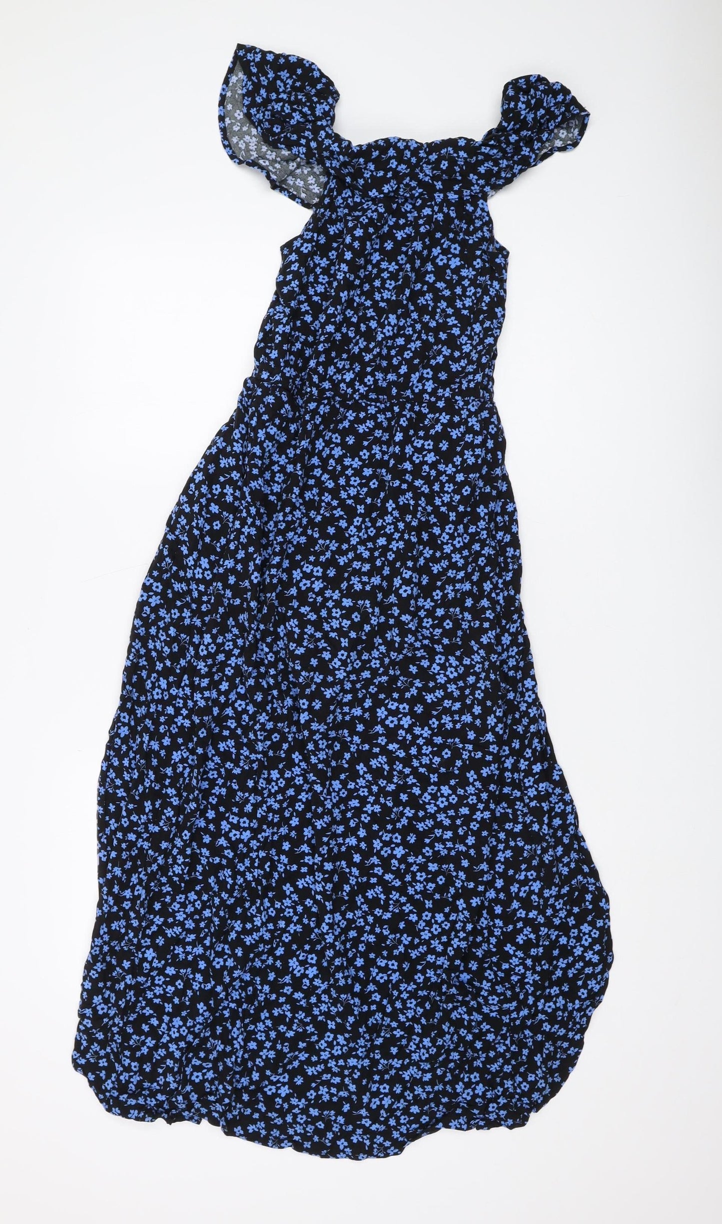 New Look Girls Black Blue Floral Jumpsuit, Age 11