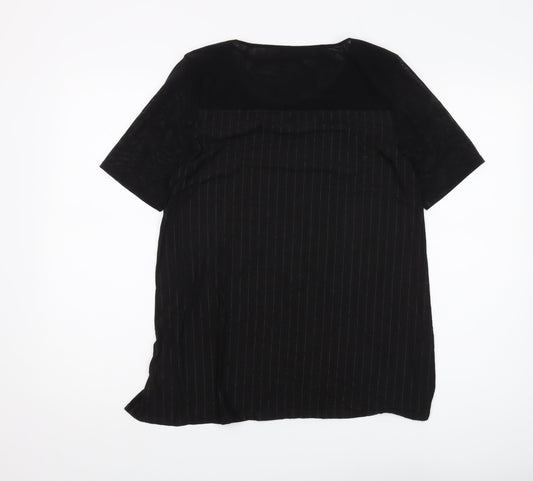 Womens UK Size 12 Marks and Spencer Black Basic T-Shirt