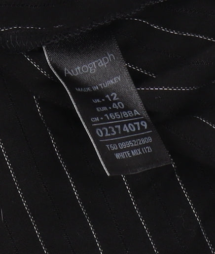 Womens UK Size 12 Marks and Spencer Black Basic T-Shirt