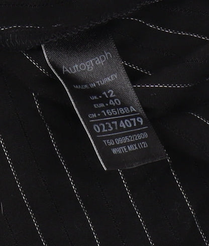 Womens UK Size 12 Marks and Spencer Black Basic T-Shirt