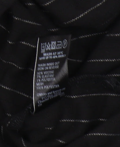 Womens UK Size 12 Marks and Spencer Black Basic T-Shirt