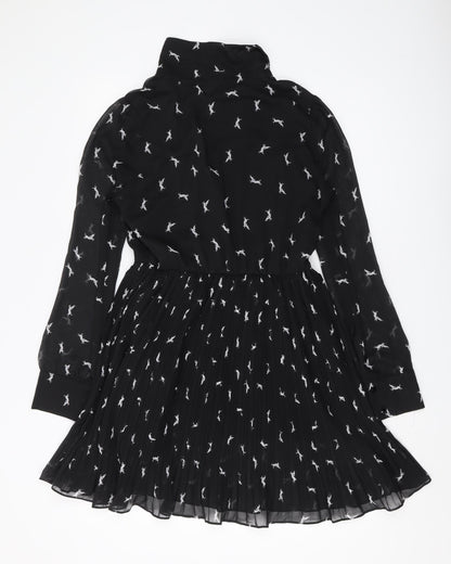 Influence Women's Black Animal Print Shirt Dress