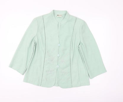 Eastex Women's Green Suit Jacket, Size 10, 3/4 Sleeve, Excellent