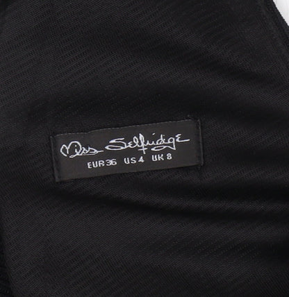 Miss Selfridge Women Black Size 8 Sheath Dress