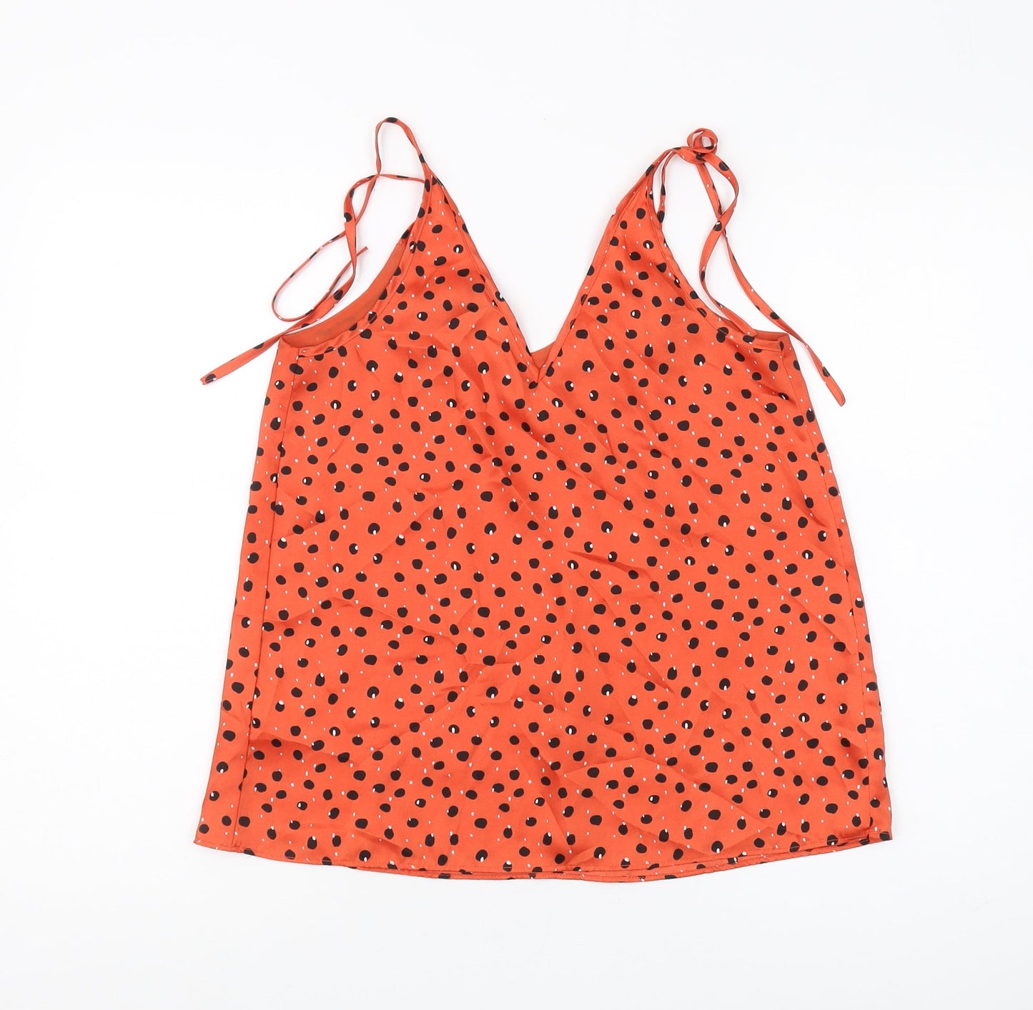 Womens UK Size 8 River Island Orange Camisole Tank