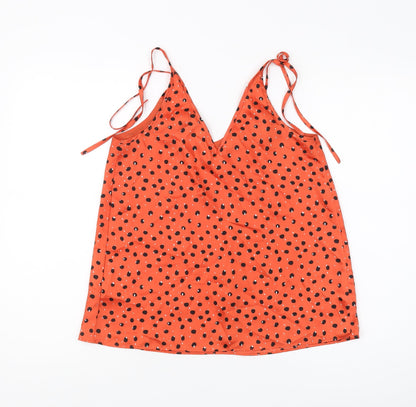 Womens UK Size 8 River Island Orange Camisole Tank