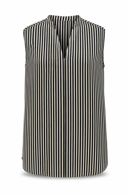 H&M Women's Black Striped Sleeveless Shift Dress Size 6