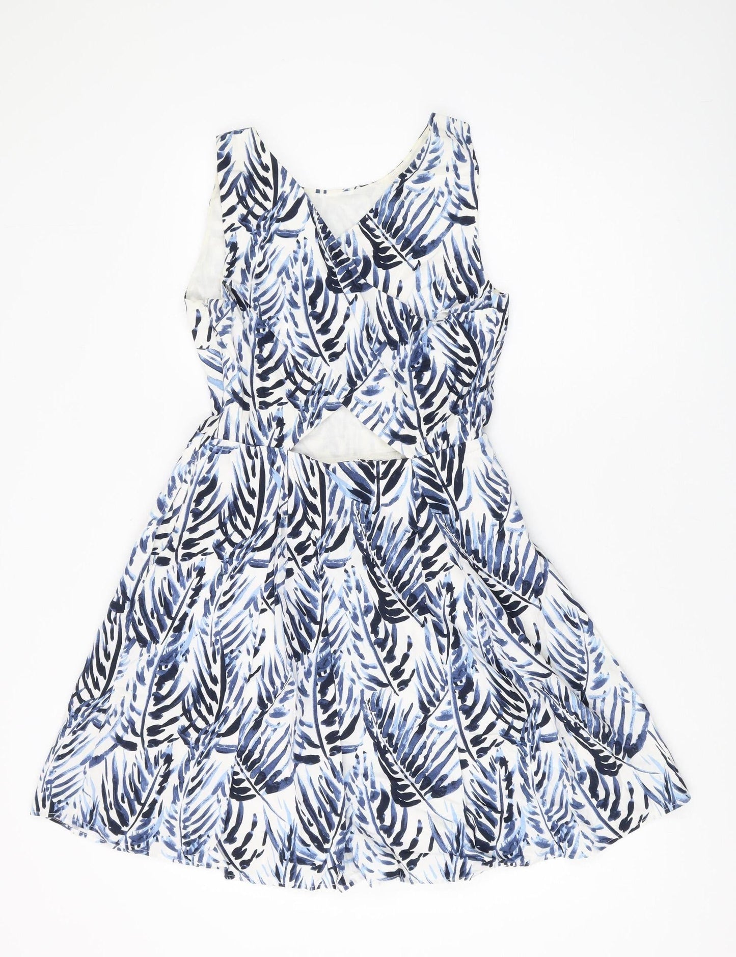 Jack Wills Women's Fit & Flare Multicolour Dress Size 8