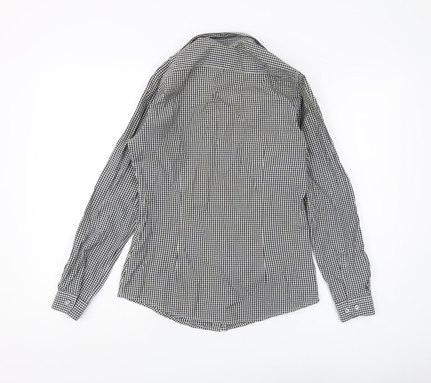 Womens UK Size 8 Disley Black Classic Button-Up