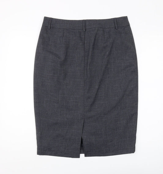 Marks and Spencer Women Grey Pencil Skirt Size 14